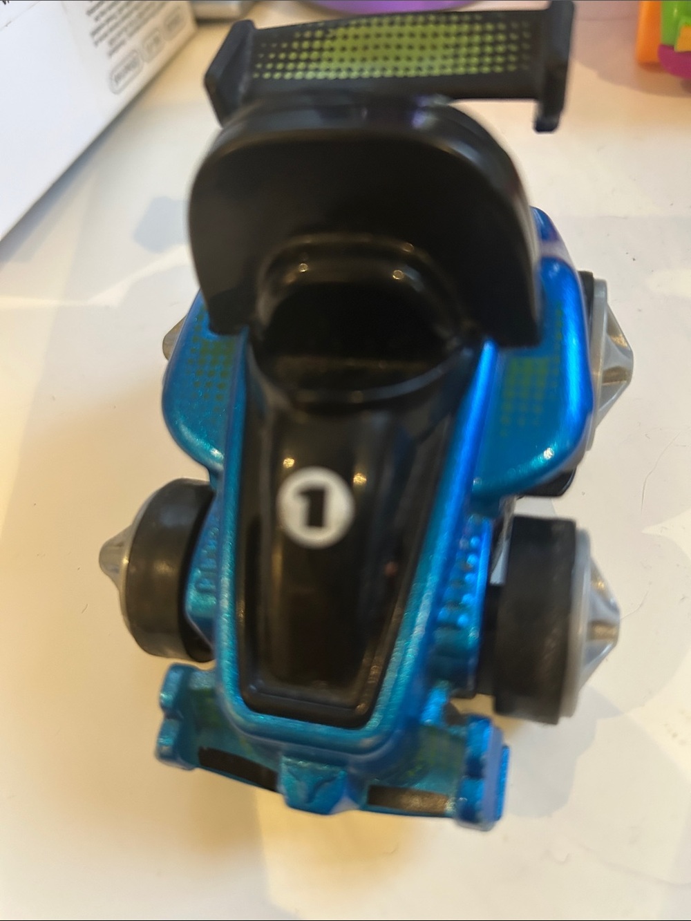 2012 Mattel Fisher-Price Rev N' Go Race Car Blue X5850 Preloved
